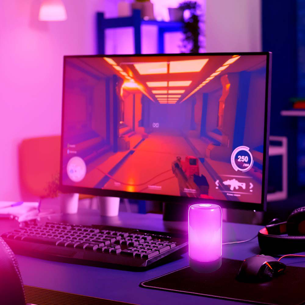 Lampada LED da Tavolo 8W Colore Nero WiFi Compatibile con Google Home e Amazon Alexa RGB