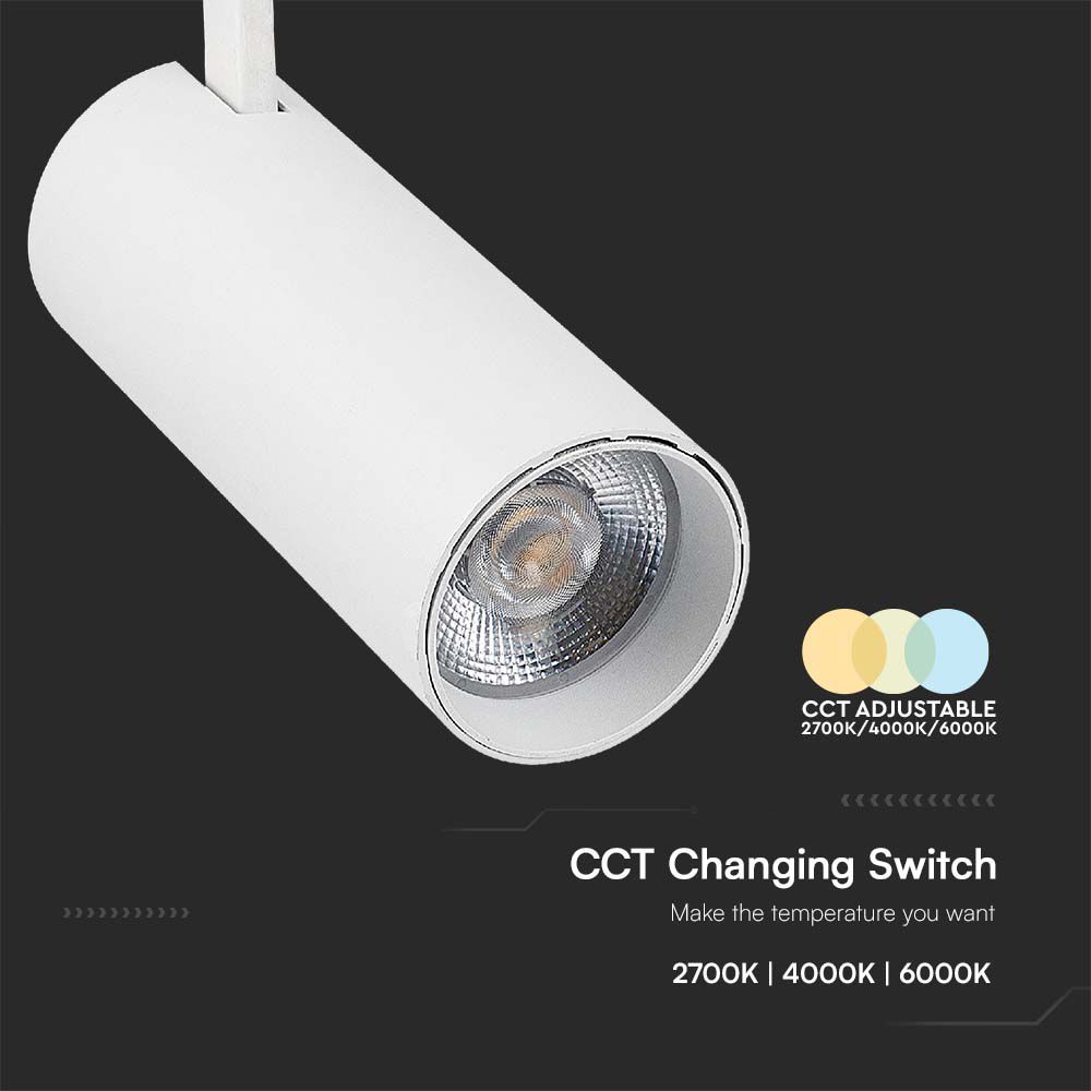 30W LED COB Tracklight 3in1 White Body img 1