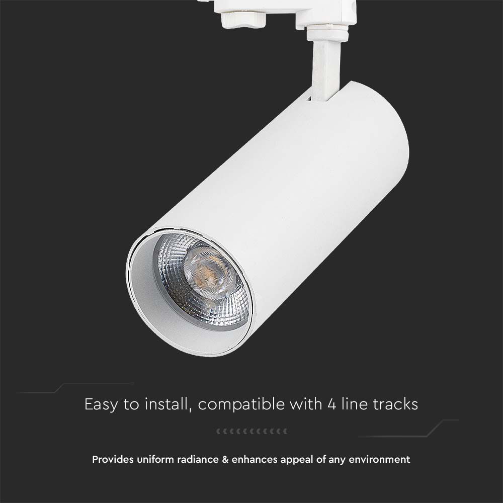 30W LED COB Tracklight 3in1 White Body img 2