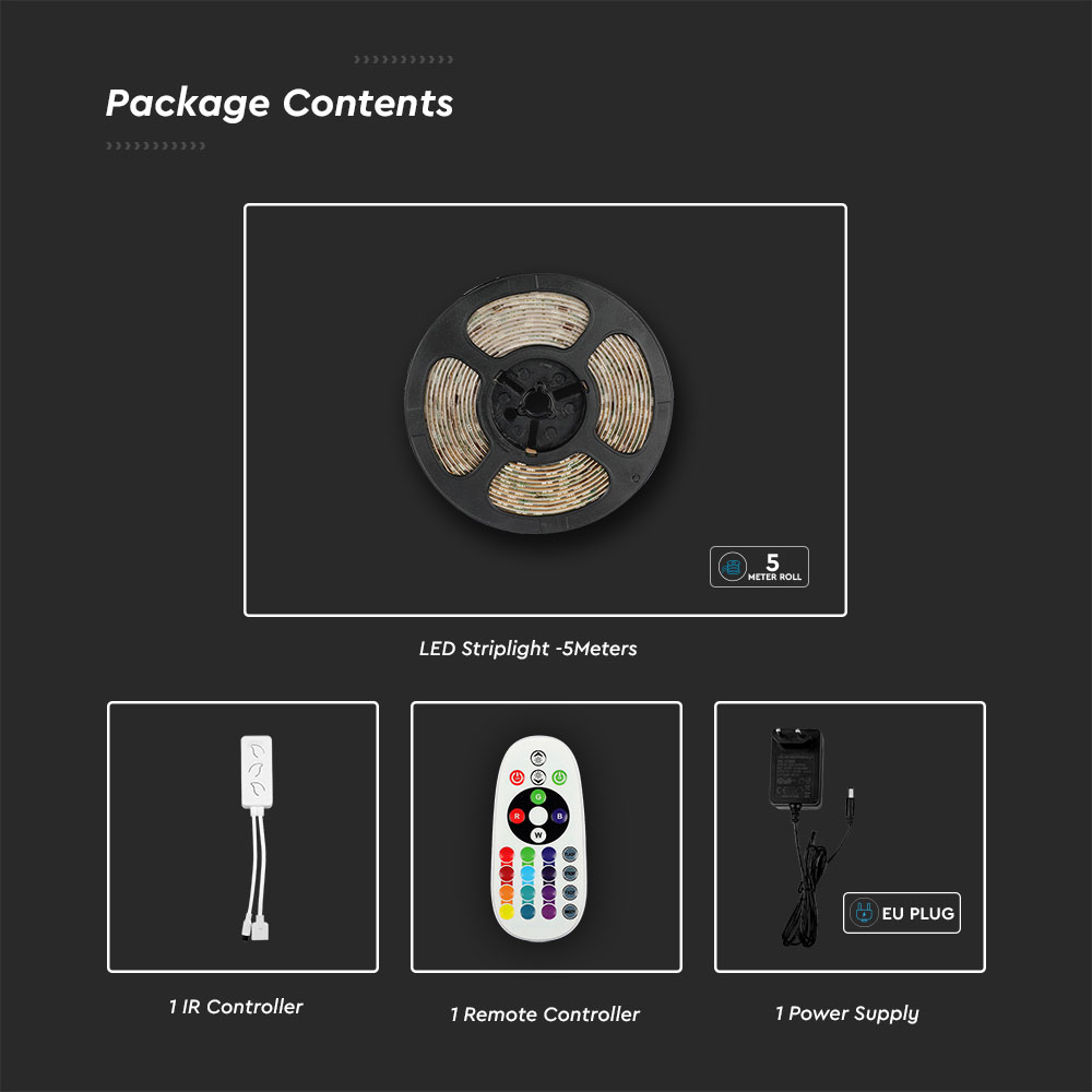 LED Striscia 28W 5050/54 RGB + 3 in 1 IP65 Alexa Smart img 8