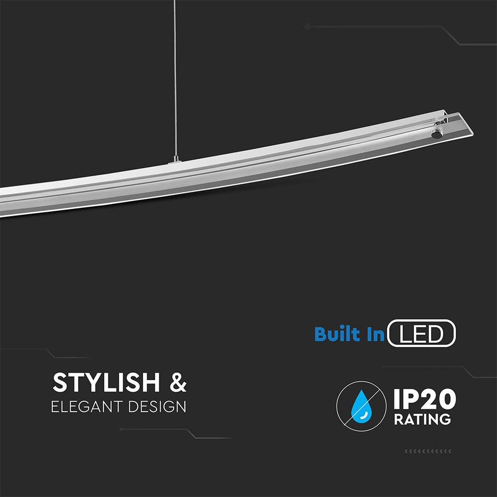 18W Lampadario con Portalampada Vetro Design Cromo Bianco naturale img 1