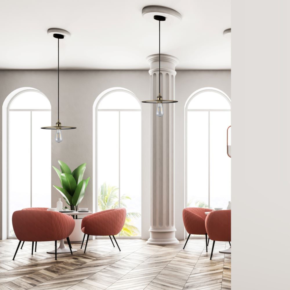 Lampadario in metallo con Portalampada Oro Rosa img 1