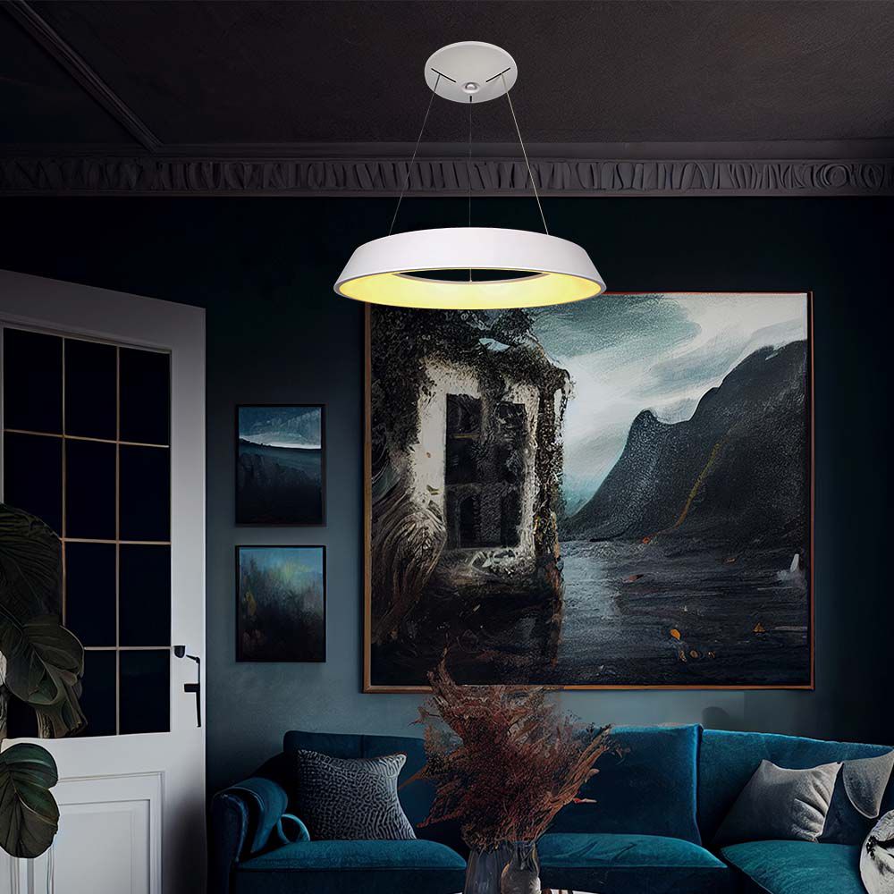 Lampadario LED a Sospensione Circolare Dimerabile img 1