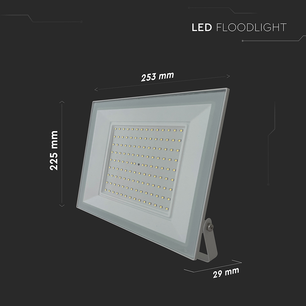 100W LED Floodlight 6500K White Body