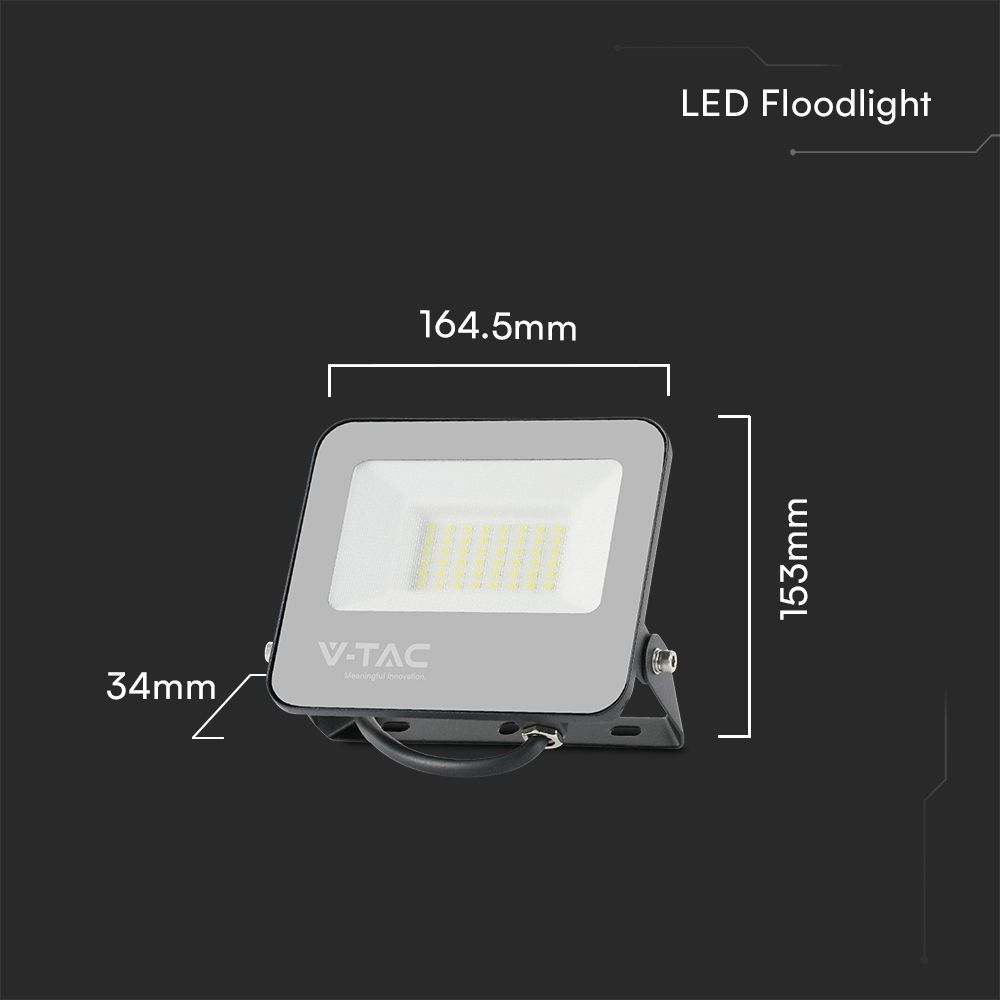 30W Floodlight RGB+White Frosted Glass Black Body With Controler IP65