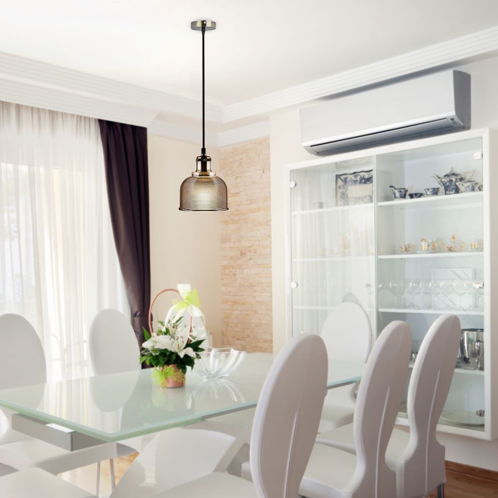 Lampadario con Portalampada Vetro Ambra __145 img 2