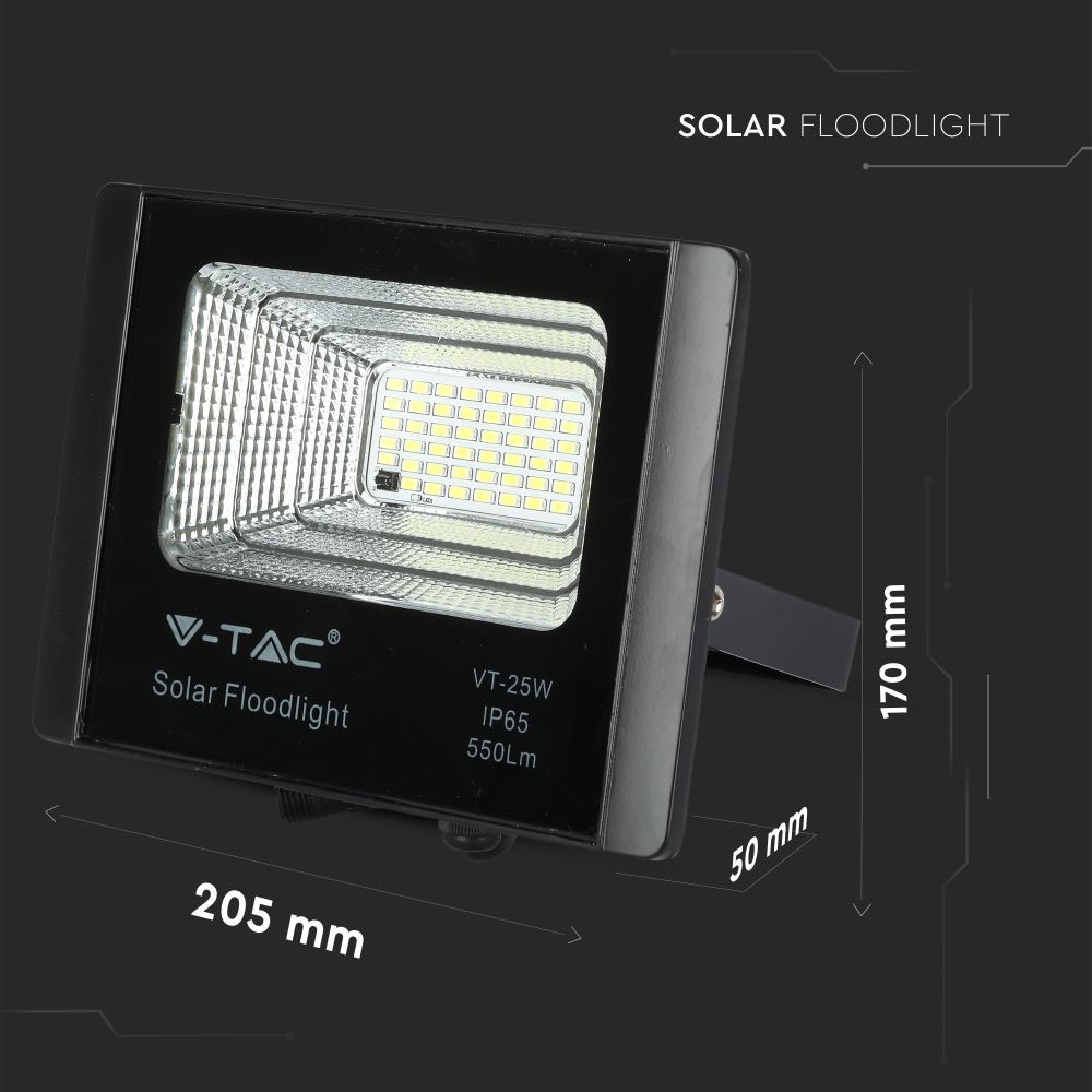 Faro LED con Telecomando e Pannello Solare 12W 4000K