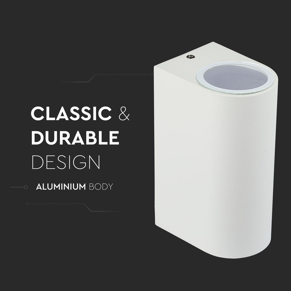 Wall Sleek Wall Fitting Rotondo Corpo Bianco 2 Way IP44 img 2