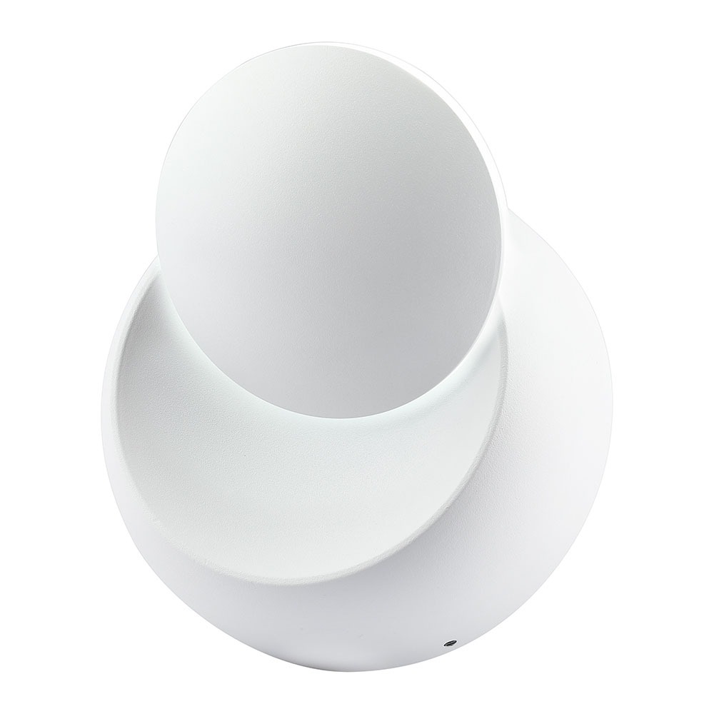5W Lampada da parete Rotondo Corpo Bianco Rotatable IP20 Bianco caldo