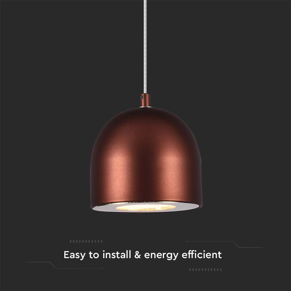 Lampadario LED a Cilindro in Metallo 8.5W 10x162cm Colore Rame 3000K