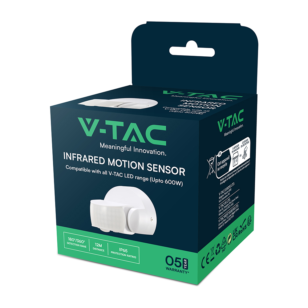 Sensore di movimento a infrarossi Corpo bianco