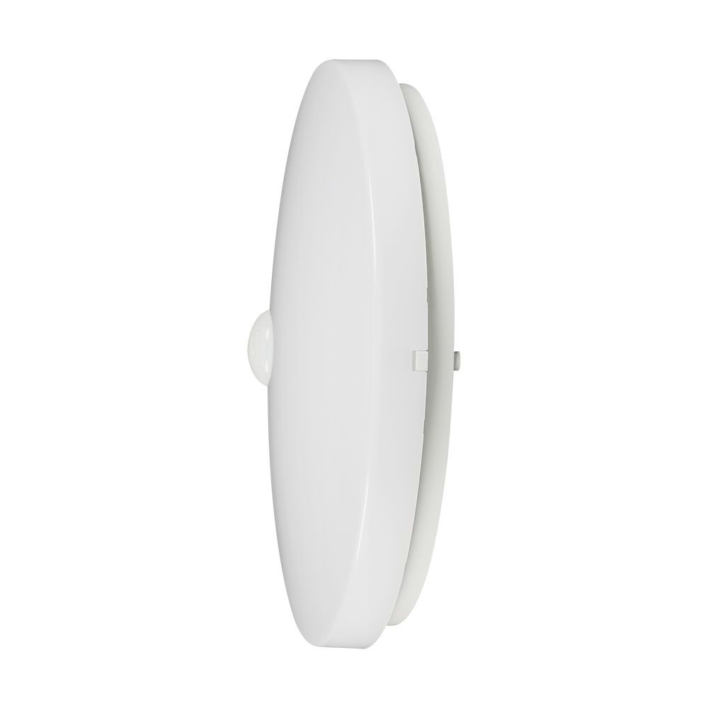 15W LED PIR Sensor Lamp SAMSUNG CHIP 3IN1 Round White Body IP44 img 2