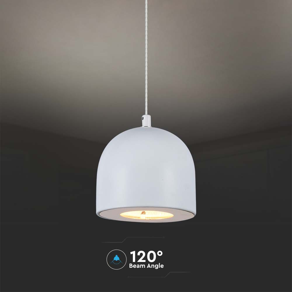 Lampadario LED a Cilindro in Metallo 8.5W Colore Grigio chiaro Touch 10*16cm Regolabile img 2
