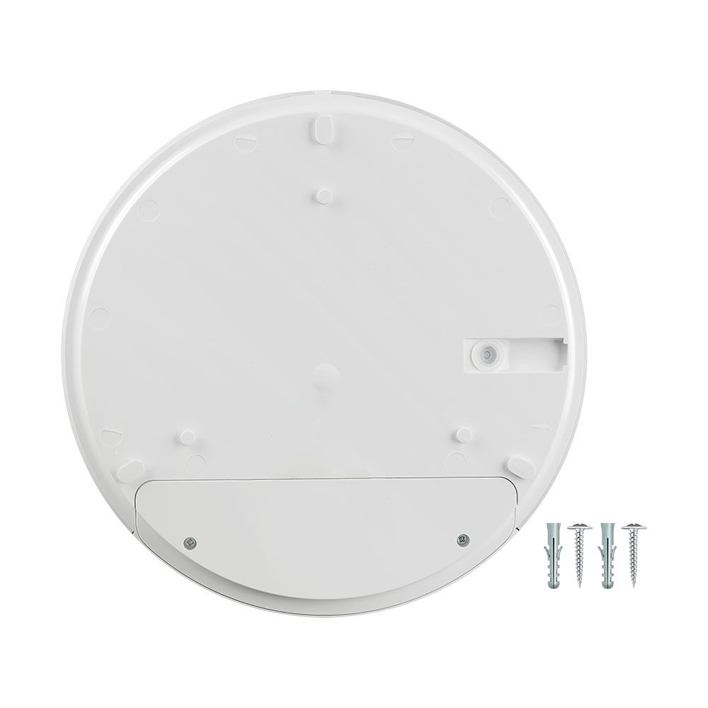 15W LED PIR Sensor Lamp SAMSUNG CHIP 3IN1 Round White Body IP44 img 4