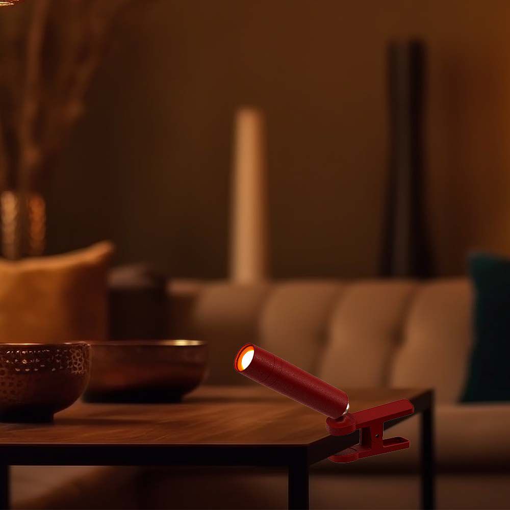 3W LED Magnetic Table Lamp 4000K Red Body img 2