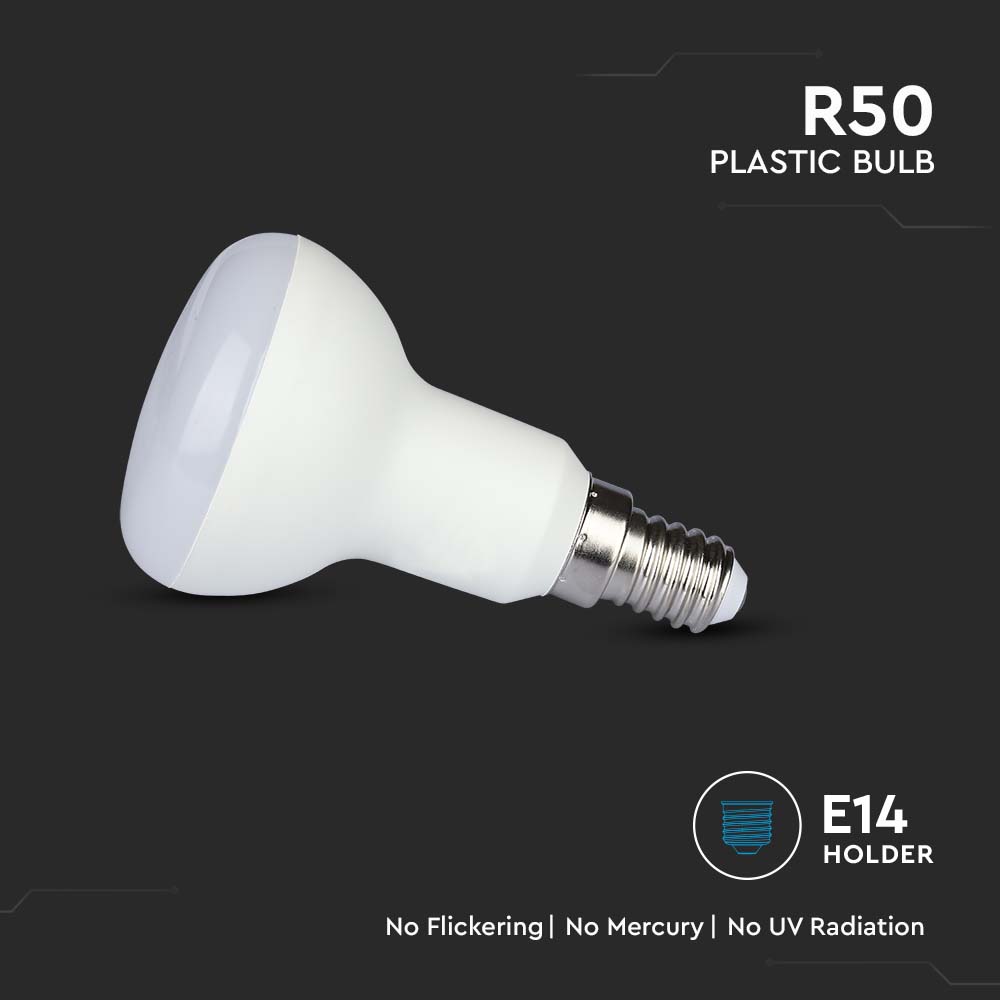 LED Bulb - 4.8W E14 R50 6500K img 1