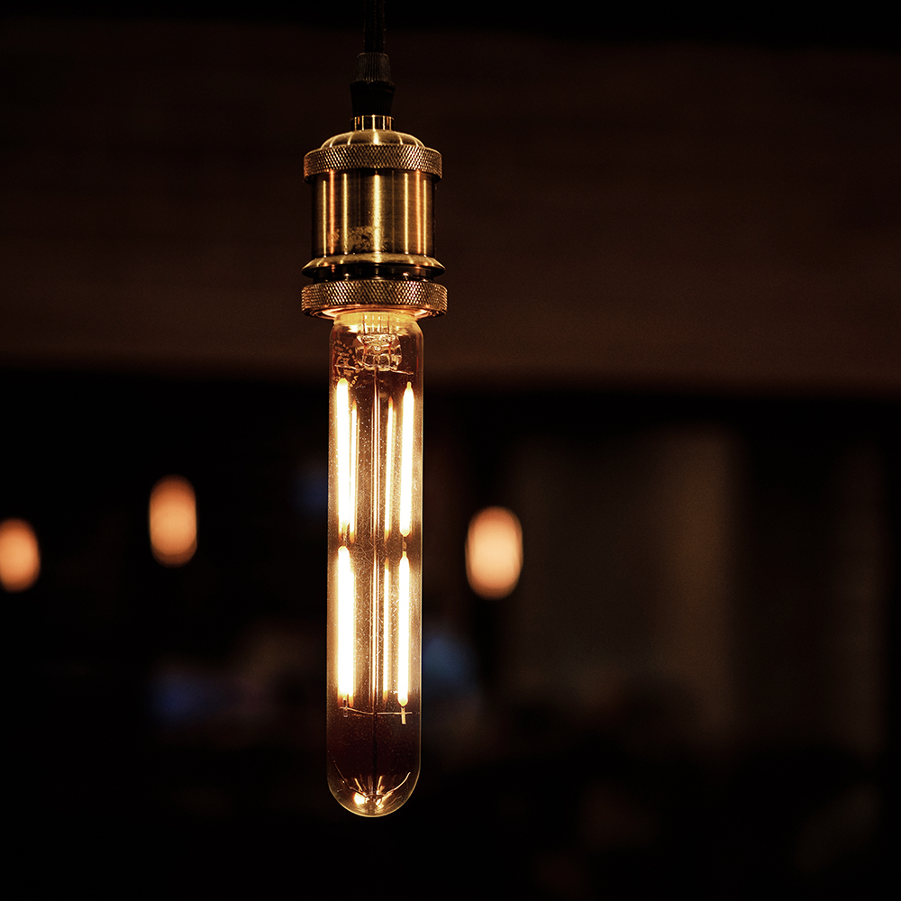 LED Bulb - 4W E14 T20 Filament Clear Glass 4000K