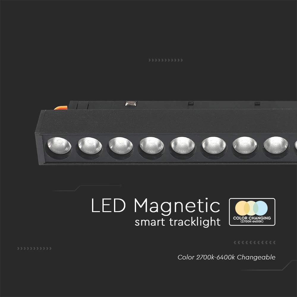 14W LED Magnetic SMART Tracklight Black 3in1