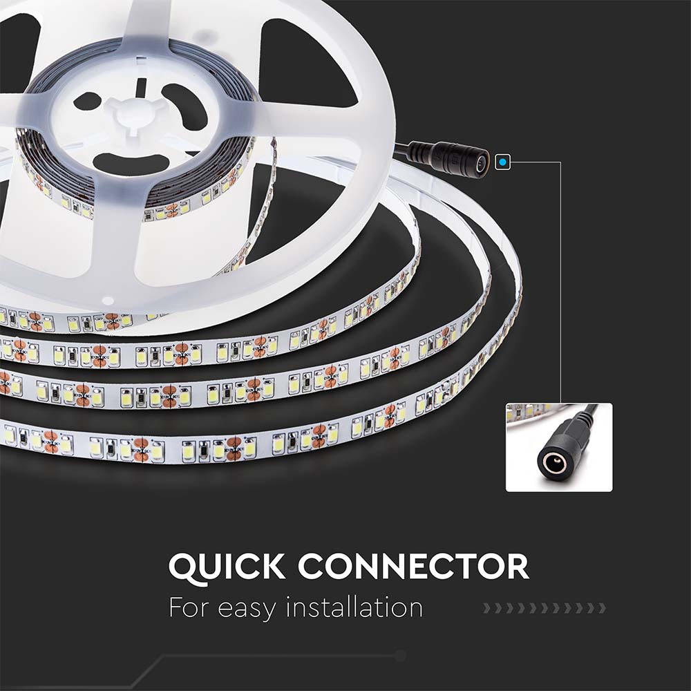 LED Strip SMD2835 - 120 LEDs 24V IP20 6500K Double PCB 10M Roll img 1