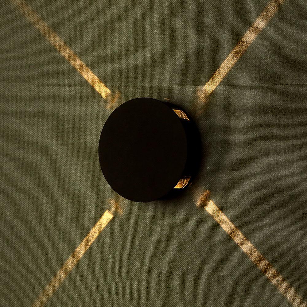 4W corpo nero per parete Bianco caldo rotondo P65