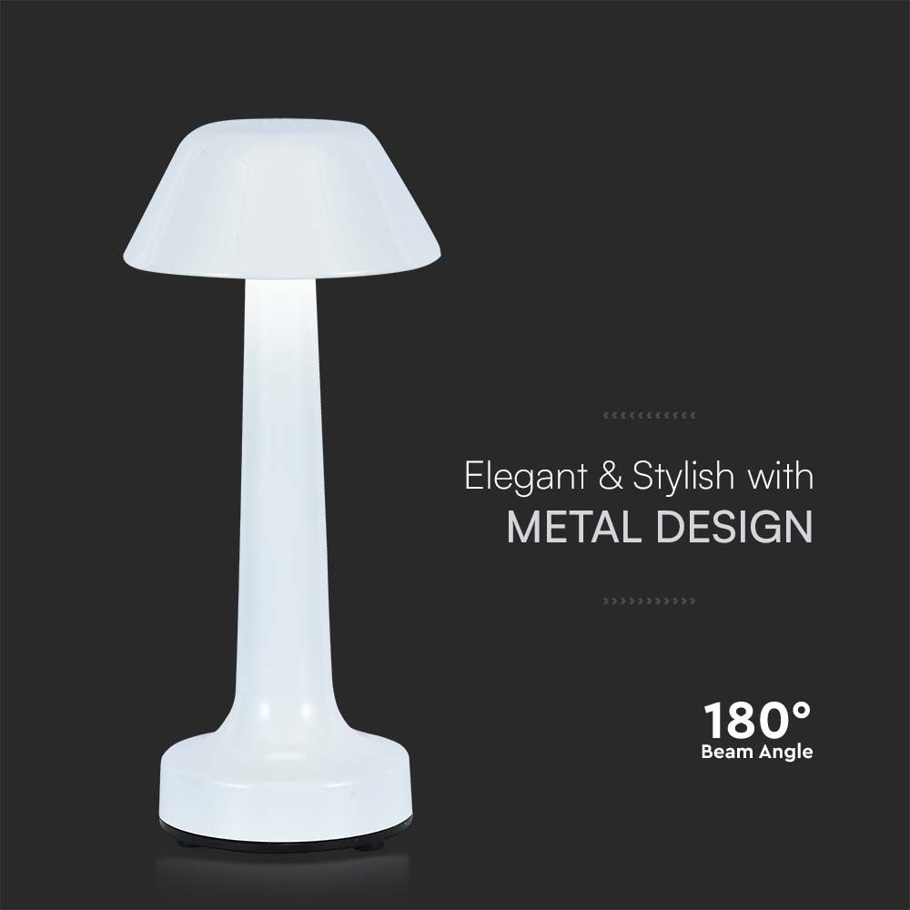 2W LED Table Lamp (D100*230) 3IN1 White Body