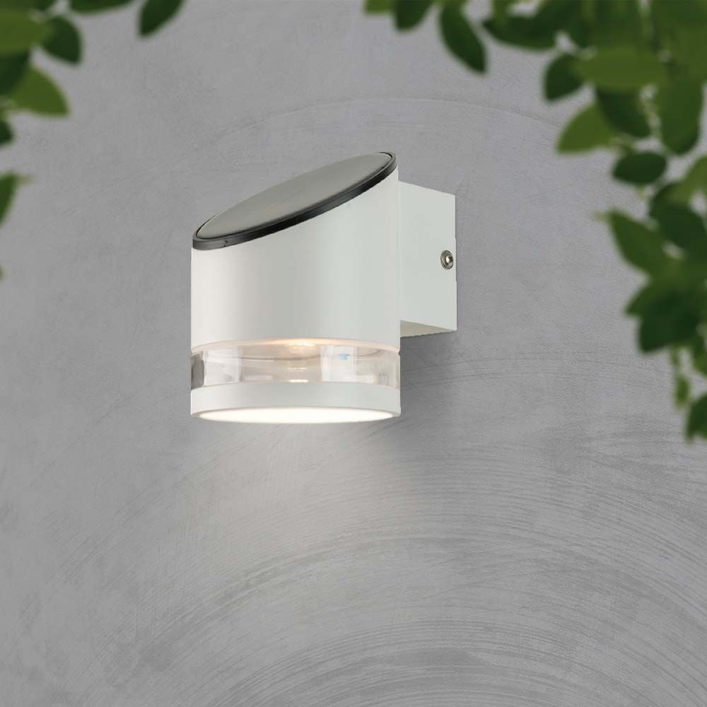 Lampada LED da Giardino Cilindrica con Pannello Solare 1W