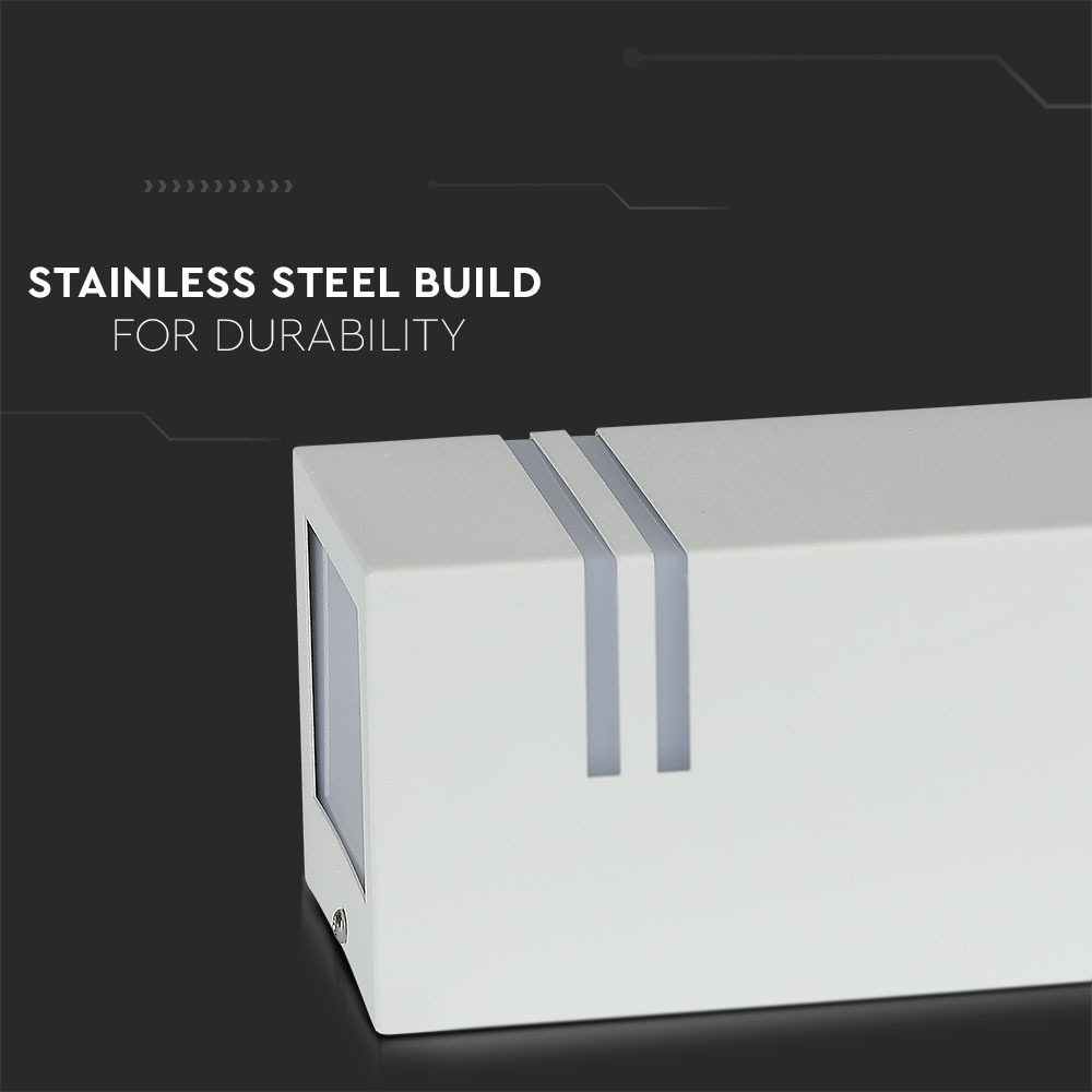 Wall Fiting Quadrato Corpo Bianco 2 Way IP44 img 2