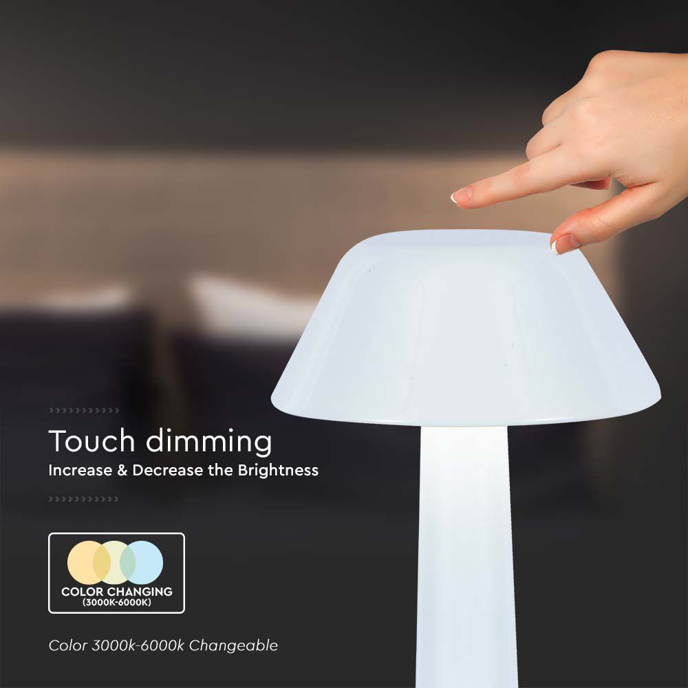 2W LED Table Lamp (D100*230) 3IN1 White Body img 1