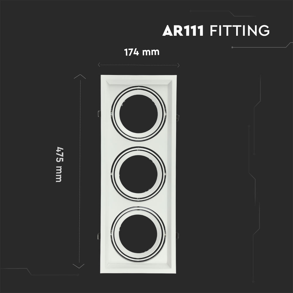 Plafoniere aperte 3xAR111