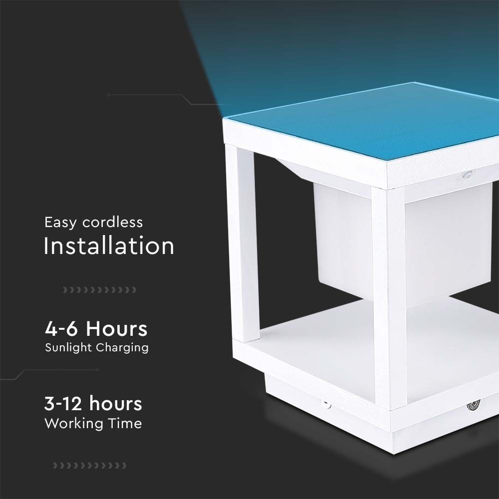 LED Solar Pillar White Body 3000K img 1