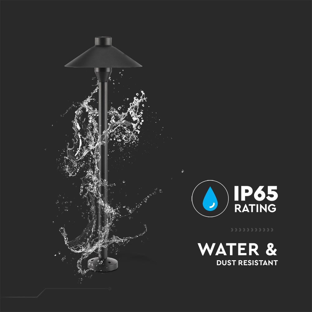 Piantana LED da Giardino 7W Chip Samsung con Picchetto Colore Nero 4000K IP65 img 1