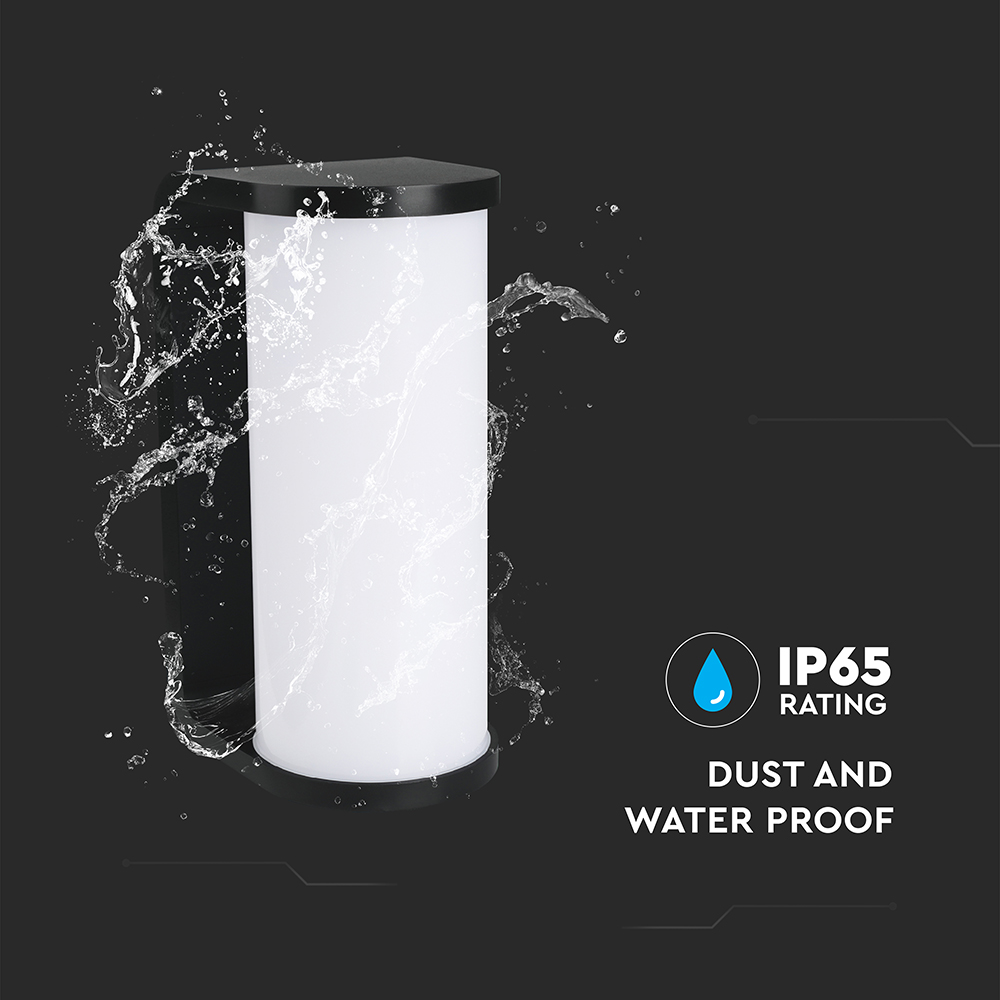 12W LED Wall Light Black Body 3in1 img 2