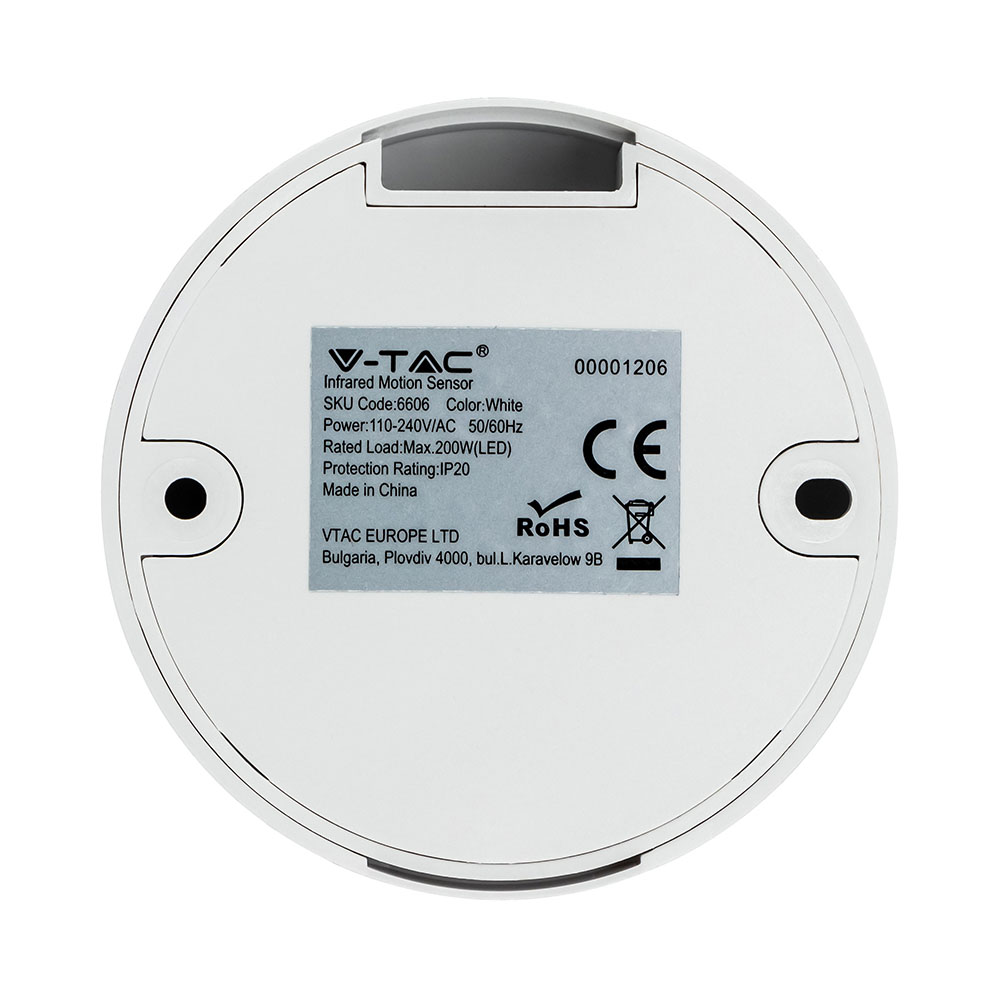 Sensore a soffitto corpo bianco img 3