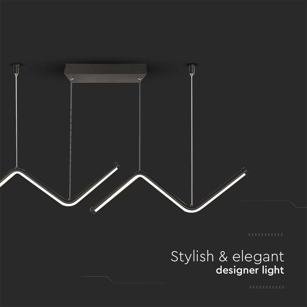 LED Lampada a sospensione di design Curve Nera img 1