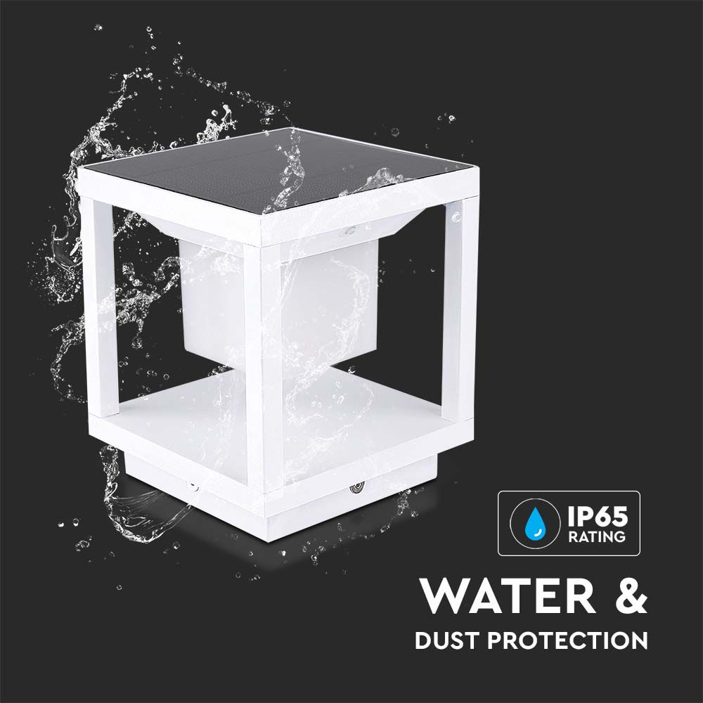 LED Solar Pillar White Body 3000K img 2