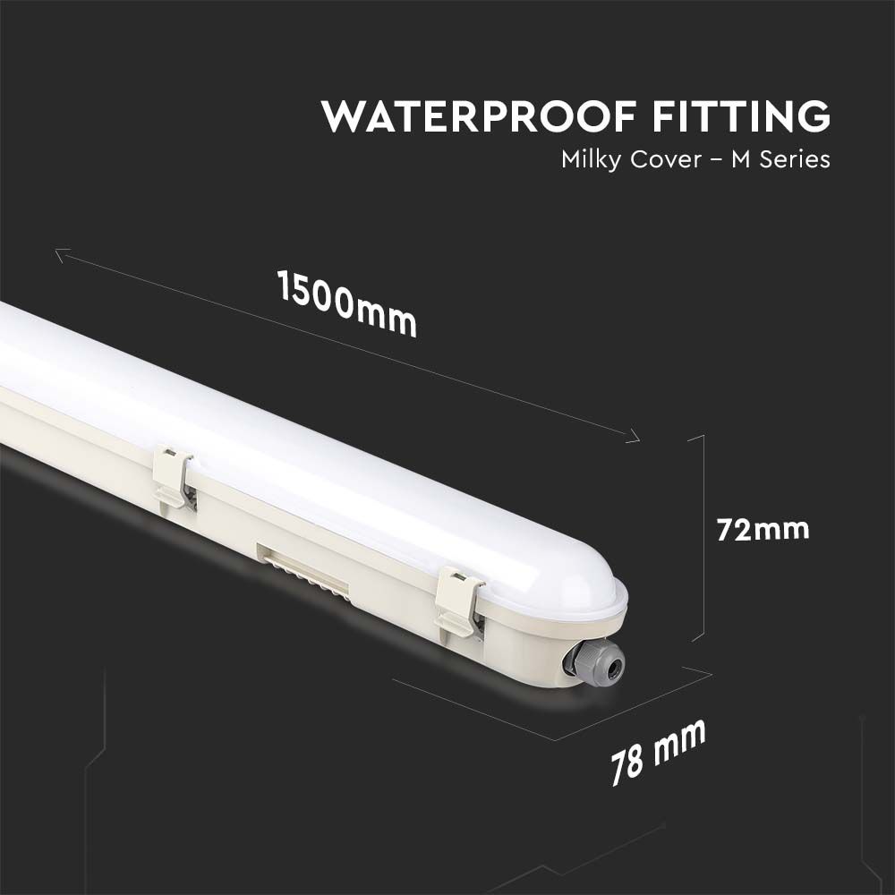 LED Waterproof Fitting SAMSUNG CHIP - 150CM 70W 4000K 120LM/W
