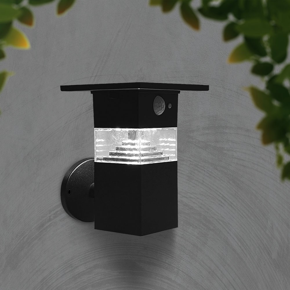 3W LED Solar Wall Lamp With Pir Sensor & Battery 2200MA LI 3.7V