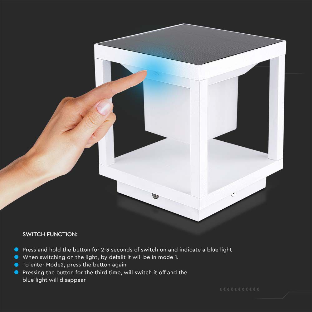 LED Solar Pillar White Body 3000K img 4