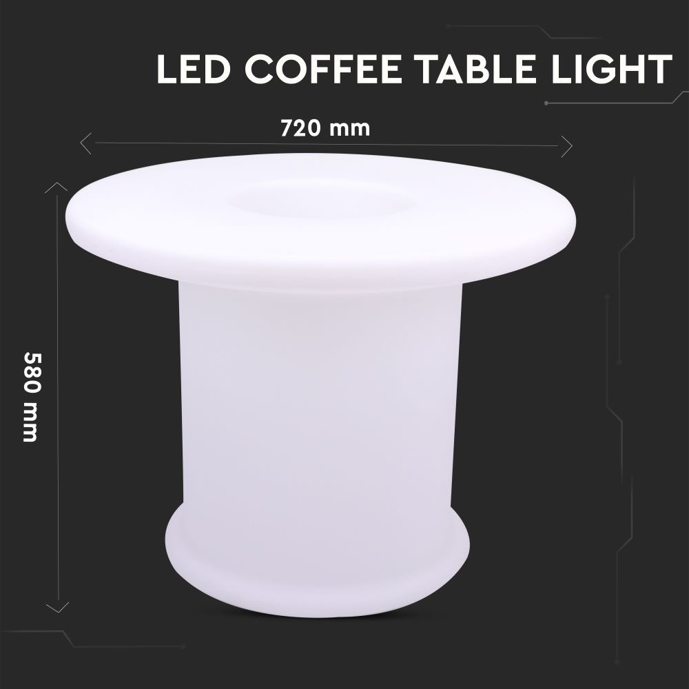 LED Tavolino da caffe' RGB D70*54CM