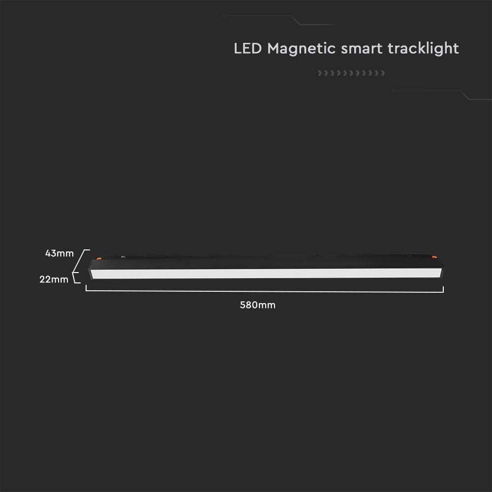 20W LED Magnetic SMART Tracklight Black 3in1