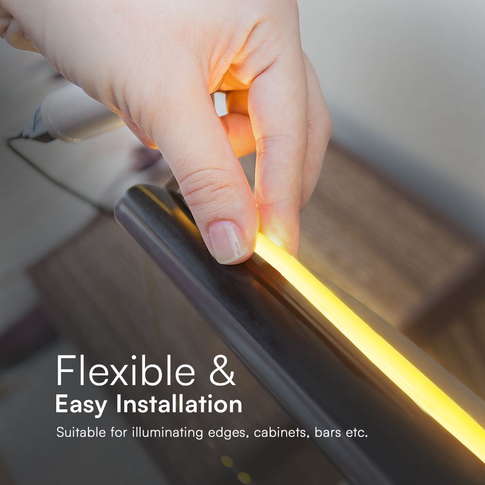 LED COB Strip Light Set 12W 2025 286 3000K 10M/SET 220V img 2