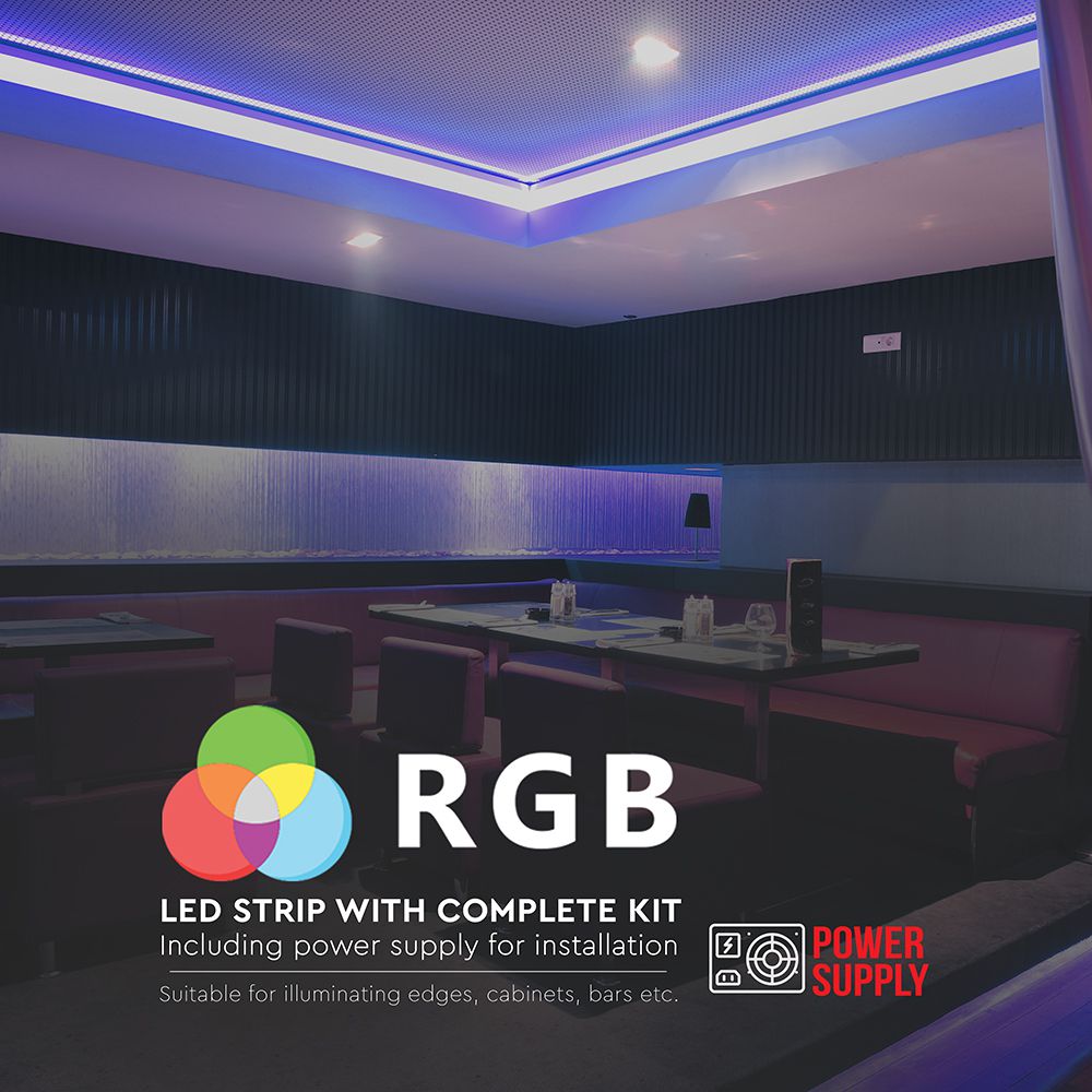 Strip RGB Set Light Kit W Remote 12v IP20 img 6