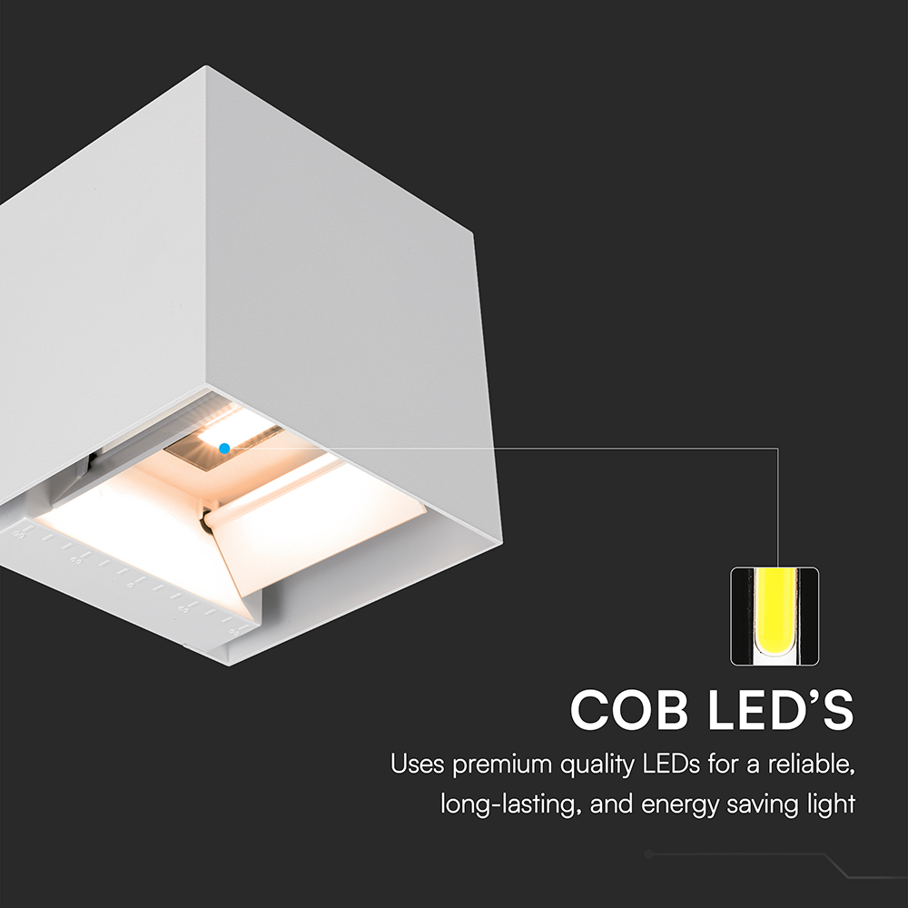 3W LED Solar Wall Light 3in1 White Body IP65