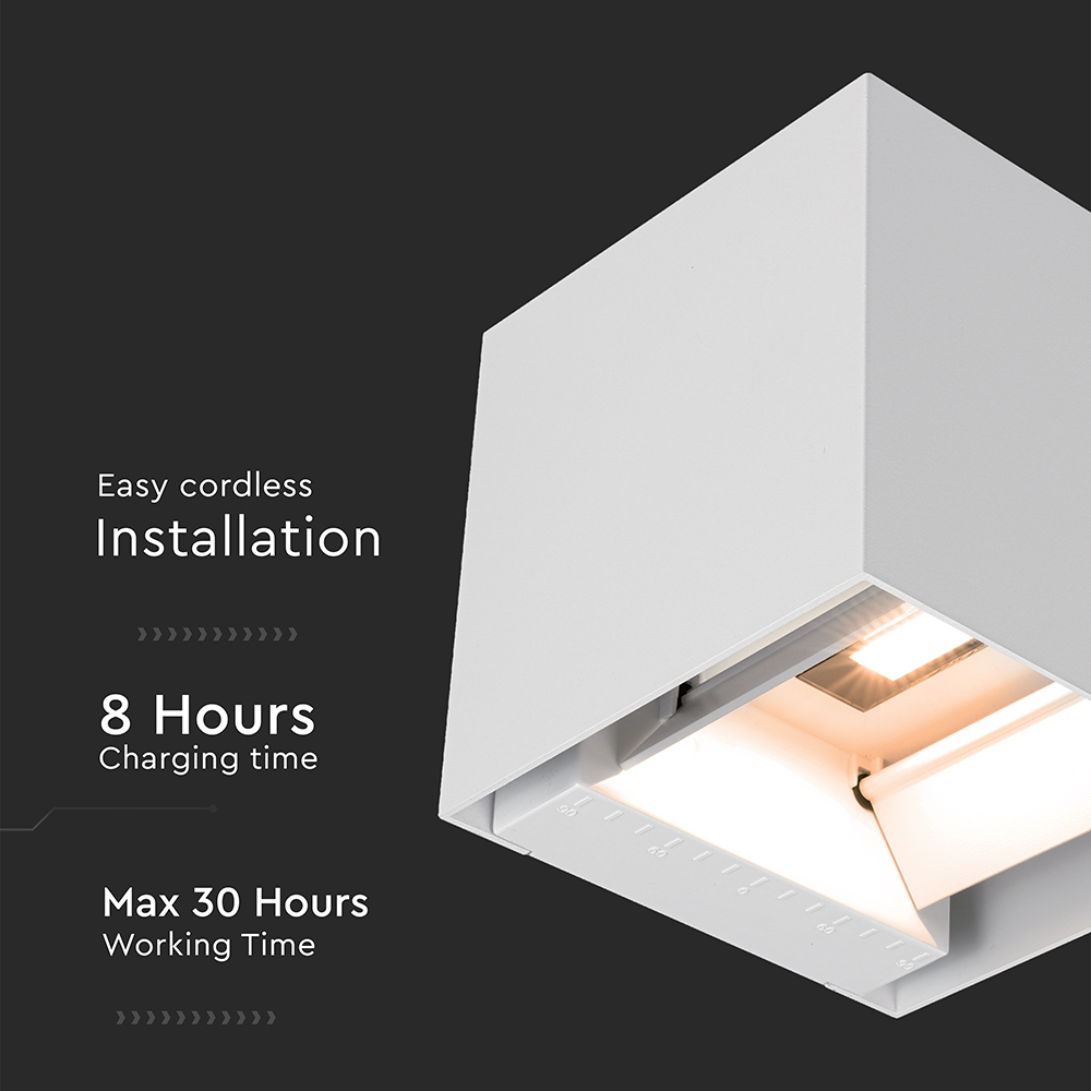 3W LED Solar Wall Light 3in1 White Body IP65 img 1