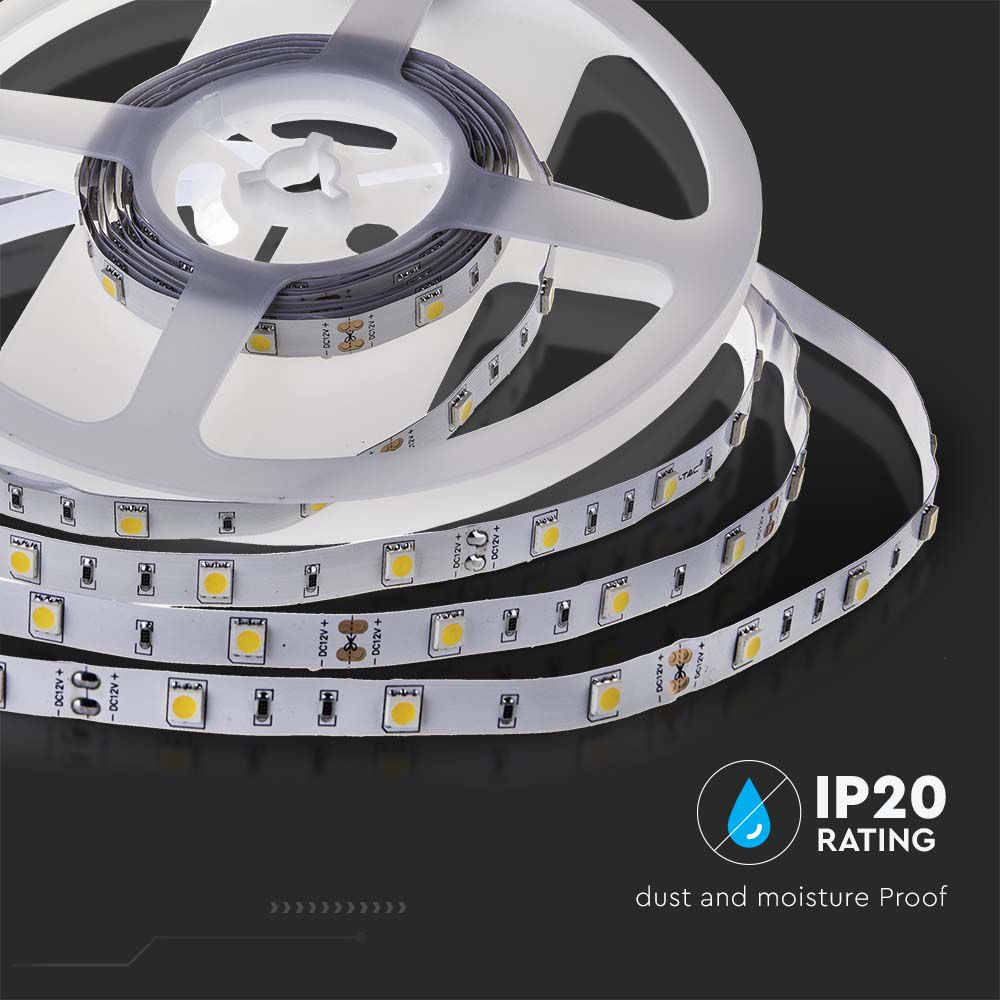 Strip LED SMD5050 6W/m 5m 30 LED/m 12V 3000K IP20 10mm img 3