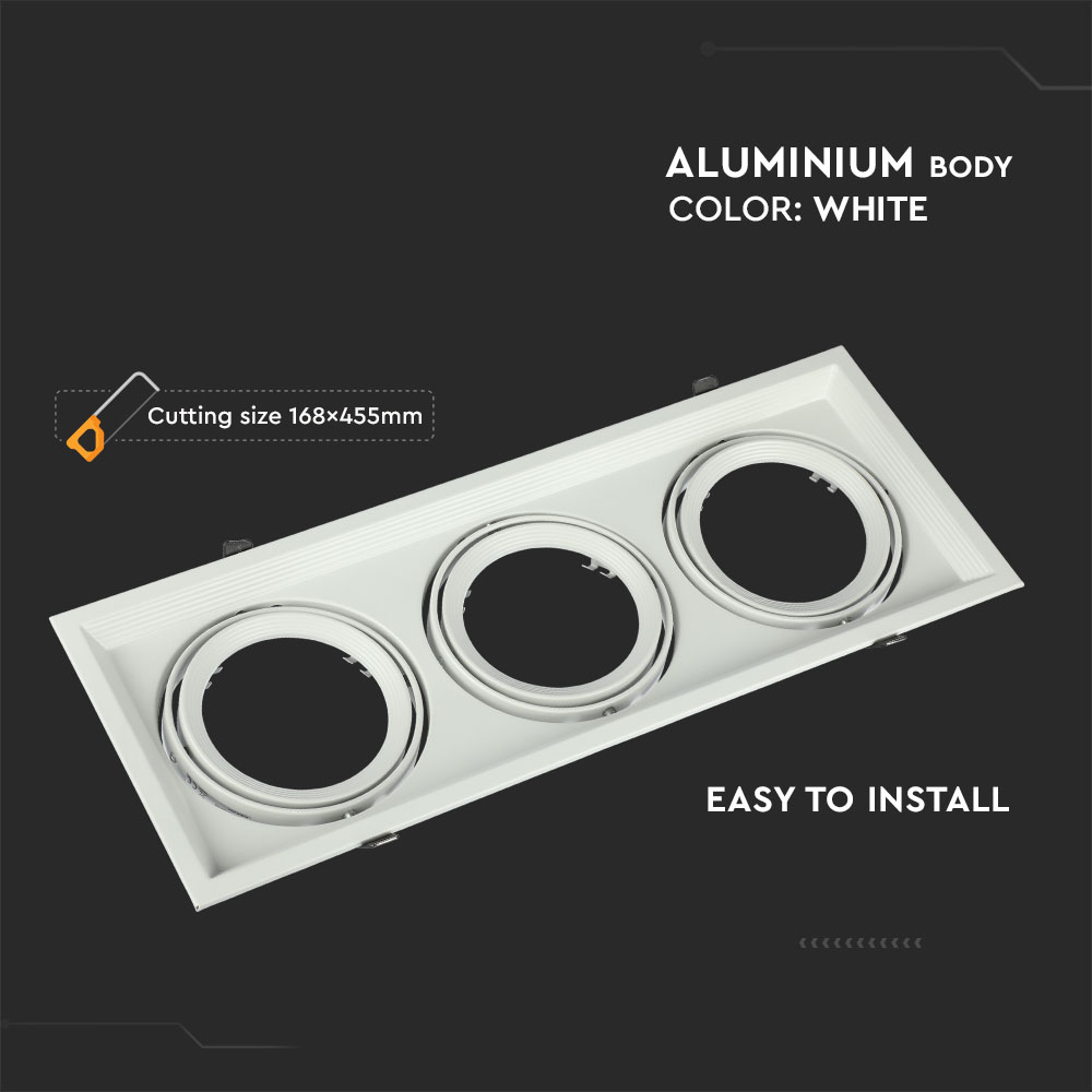 Plafoniere aperte 3xAR111