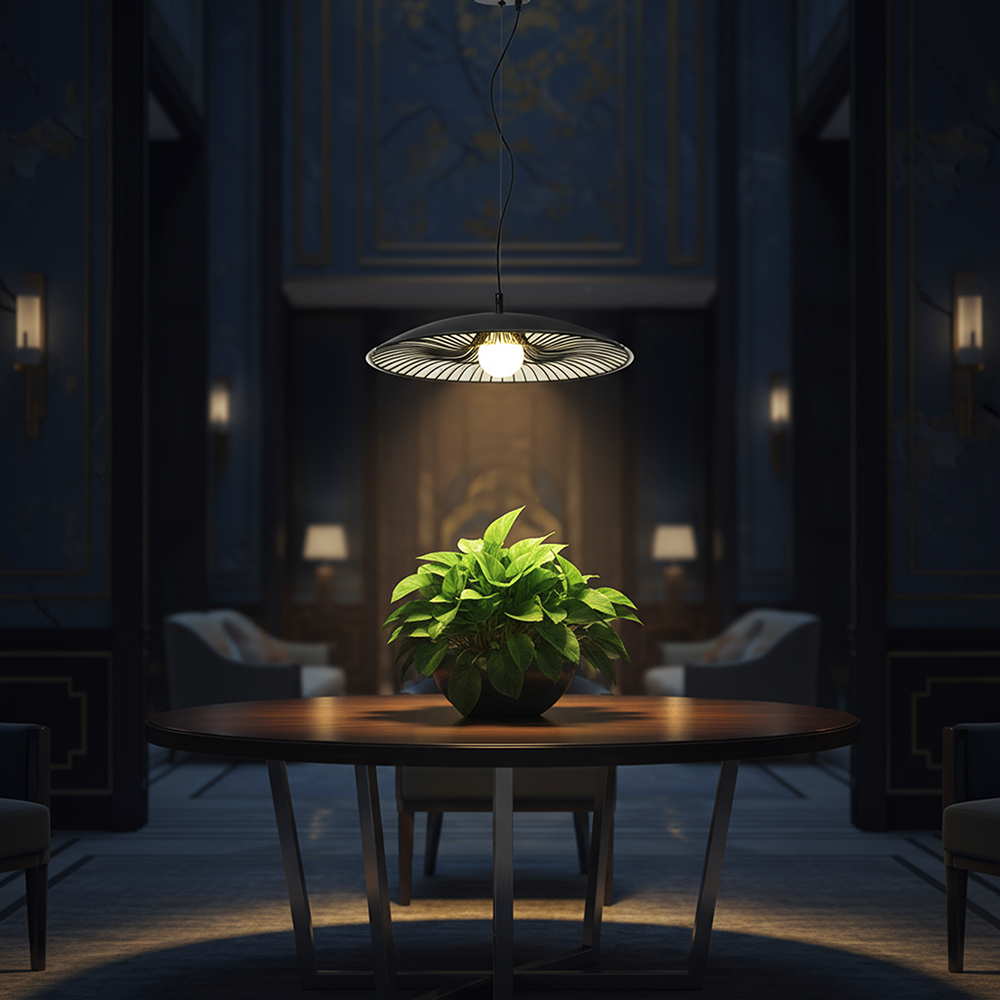 G9 Decorative Hanging Lamp (D600*H90mm) Black+White