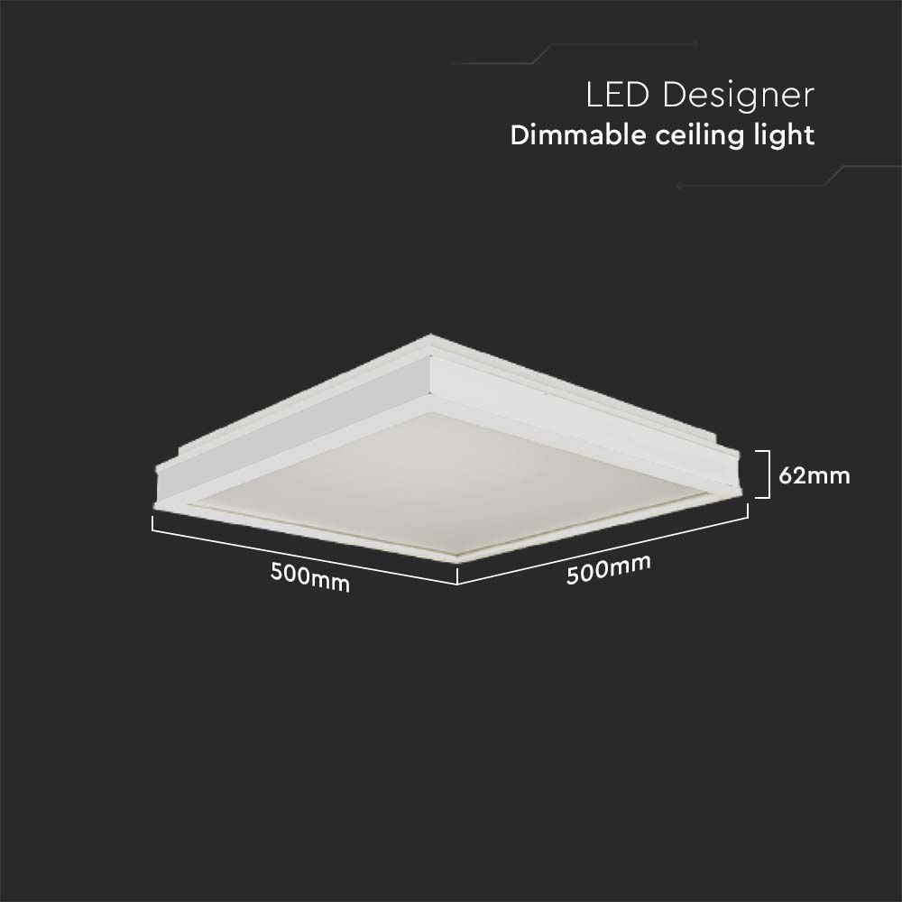 LED Plafoniera di design quadrata bianca Dimmerabile