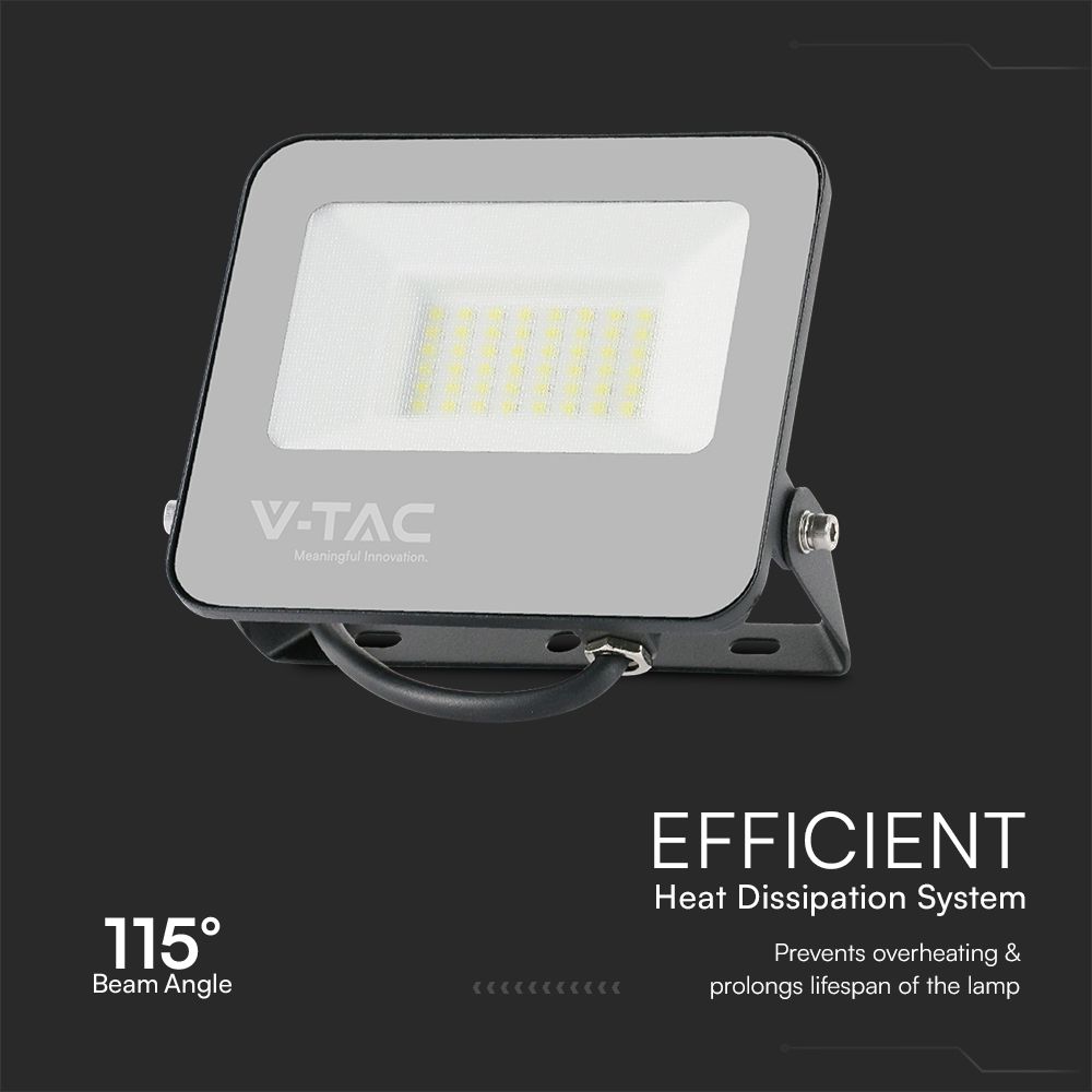 30W Floodlight RGB+White Frosted Glass Black Body With Controler IP65 img 1