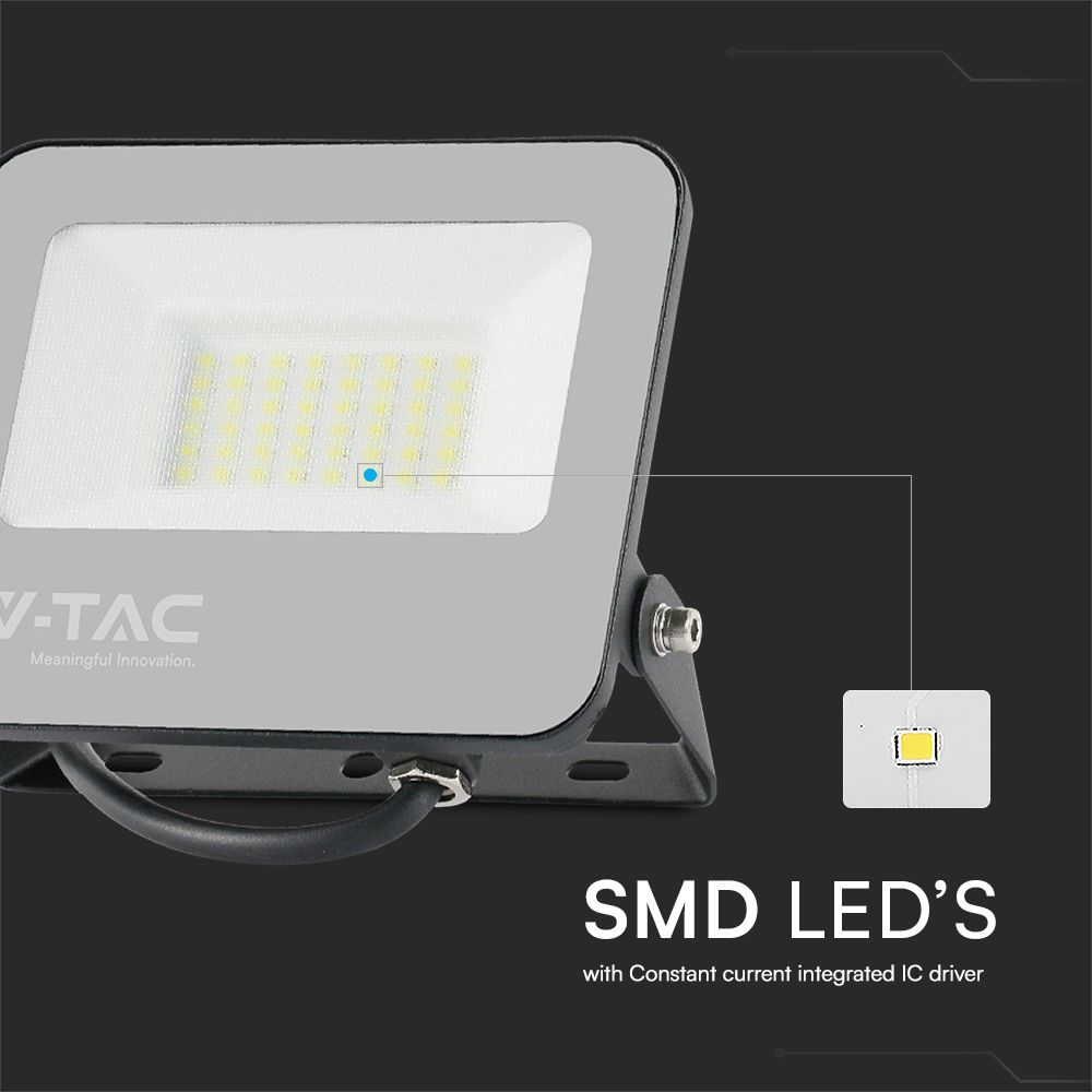 30W Floodlight RGB+White Frosted Glass Black Body With Controler IP65